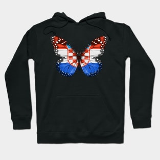 Croatian Flag  Butterfly - Gift for Croatian From Croatia Hoodie